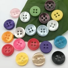 88/100/150/200顆彩色樹脂四孔圓形鈕扣，適用於襯衫、毛衣、開襟衫，手工DIY手機殼貼紙、手工藝材料、衣物縫製配件，隨機配色 - 多色 - 查看 3