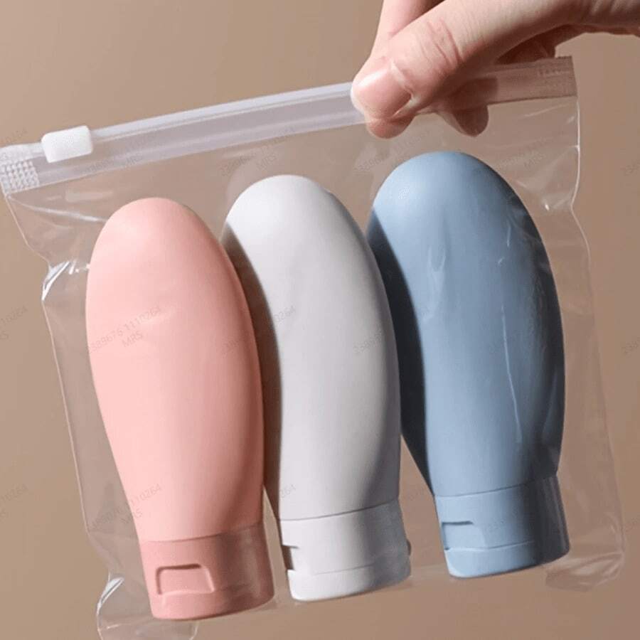 60ml Soft Plastic Travel Bottles Set, Refillable Squeezable Containers With Leakproof Design, Empty Travel Size Toiletry Bottles For Shampoo, Lotion And Body Care Products, Portable Travel Essentials For Carry On And Daily Outdoor Use - Multicolor - View 1