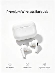 Auriculares inalámbricos, diseño intraural, cancelación de ruido, calidad de sonido estéreo Hi-Fi, latencia cero, control táctil, adecuados para deportes, compatibles con Android/iOS y otros teléfonos inteligentes - Blanco - Ver 4