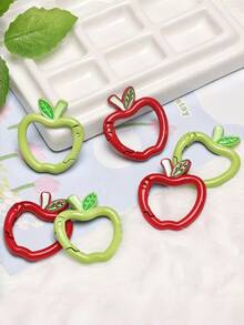 6pcs Cute Apple Shaped Keychain Clips, Suitable For Keychains, Water Bottle Lanyards, Dog Leashes, Bag Clasp Decorative Accessories - Multicolor - View 10