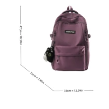 LECEY Mochila de gran capacidad para estudiantes de secundaria, preparatoria y universidad para mujeres - Morado - Ver 9