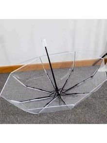 1pc Three-Fold Automatic Transparent Umbrella - A - View 7