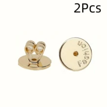 2/4/6Pcs Round Smooth Earring Backs, Non-Slip Ear Plugs, Anti-Sag Earring Post Fixers Replacement Parts, Earring Backs - Multicolor - View 21