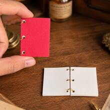 Cute Miniature Vintage Coil Notebook Model, Faux Kraft Paper Design Miniature Flippable Notebook Model, Suitable For Dollhouse Study Desk Decoration, Perfect Gift For Miniature Enthusiasts - 1PC - View 4