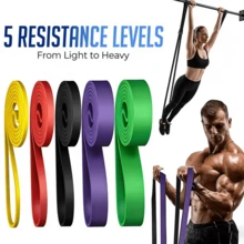 New Resistance Band Assisted Pull-Up Waist Belt, Unisex Home Fitness Stretching Band, Strength Training Waist Belt, Suitable For Gym And Outdoor Sports - Multicolor - View 8