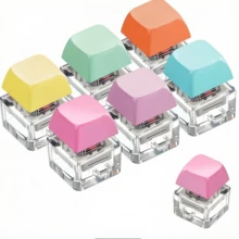 2026-1pc Single Stress Relief Button Keychain - Clicker, Stress Relief Toy, Leisure Entertainment, Fingertip Toy, Adult Stress Relief, Emotional Healing, Office Procrastination - ABS Material - Office Stress Relief, Suitable For Backpack Handbag Decoration Gift, Perfect Birthday Gift For Friends, Birthday Gift - Holiday Gift - Perfect Gift - Gift - Multicolor - View 3