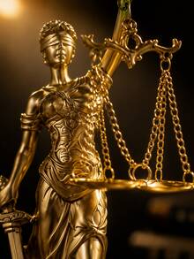 Luxury Gold Justice Goddess Statue Desktop Ornament, Modern Aesthetic Office Sculpture, Minimalist Home Bookshelf Decor, Suitable For Study And Living Room Decoration - 1PC - View 6