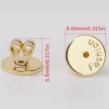 2/4/6Pcs Round Smooth Earring Backs, Non-Slip Ear Plugs, Anti-Sag Earring Post Fixers Replacement Parts, Earring Backs - Multicolor - View 4