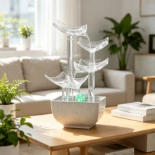 Stress Relief Relaxing Modern Minimalist Luxury Water Fountain Suitable For Living Room Luxury Home Decor Office Desk Bedroom Dining Room Cashier Counter Landscape Warm Holiday Gift - 9807 - View 2