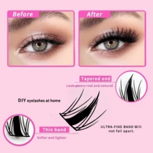 4 Sets Mixed-Style False Lashes, Thick Fluffy Natural Curl, Travel-Friendly Waterproof, Role-Playing Gift, 8-14mm Lengths - View 9