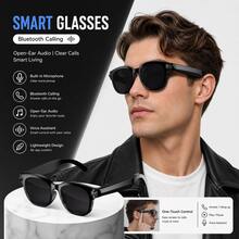 نظارات ذكية SENBONO مع كاميرا HD بدقة 8 ميجابكسل، نظارات صوتية بلوتوث، مكبر صوت وميكروفون مدمج، تدعم تسجيل الفيديو والتقاط الصور بدون استخدام اليدين، متوافقة مع نظام iOS/Android، مناسبة للرجال والنساء - مشاهدة 6