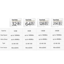 Kartu Micro SD SanDisk, Kartu Memori U3 4K V30, Cocok untuk Kamera Dasbor/Peralatan Pengawasan - View 2