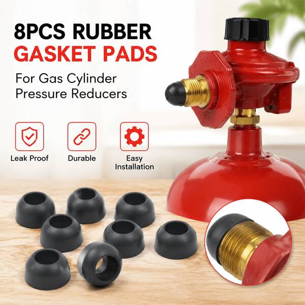 2026 New Arrival 8-Pack Rubber Gasket Pads For Gas Cylinder Pressure Regulators - Home Valve Sealing Washers - High-Quality O-Rings