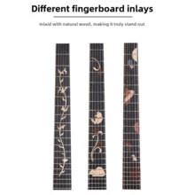 Instruments de Musique à Cordes - Placage brillant - Couleur bois naturel - Voir 3