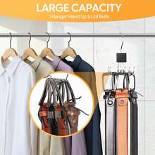 1pc/2pcs Rotating 6-Claw Belt Hook, Multi-Functional Closet Storage Rack, Suitable For Belts, Ties, Scarves, Bags, Vests, Hats, Rotating Clothing Accessories Storage Rack, Essential Dormitory Home Closet Supplies - Multicolor - View 6