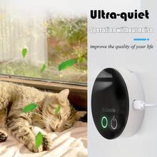 Pet Deodorizer, Indoor Deodorizer, Electronic Deodorizer, USB/Battery Dual Power (Battery Not Included), Ozone Active Odor Decomposition, Ultra-Quiet Mini, Space-Saving, Wall-Mountable, Suitable For Pet Litter Box/Car/Indoor And More - Black - View 5