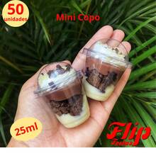50 Unid Mini Copo Bolha 25ml p/ Brigadeiro e Doces de Colher Marca FlipFestas - Transparente - View 2