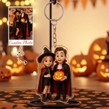 Custom Photo Keychain, Personalized Acrylic Keychain For Halloween - Multicolor - View 11