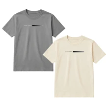 Set Of 2 Men's T-Shirts, 100% Premium Cotton, Printed, Various Colors, New Release - 灰暗 - 查看 1