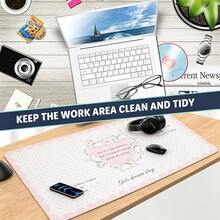 Leather Desk Pad Protector, Japanese Anime Y2K Gradient Pink Polka Dot Running Kitten Dream Mouse Pad, Waterproof Non-Slip PU Desk Mat For Office And Gaming, Suitable For E-Sports Players - View 4