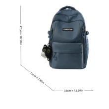 LECEY Mochila de gran capacidad para estudiantes de secundaria, preparatoria y universidad para mujeres - Azul - Ver 8