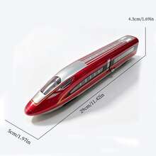 1pc Cool Sound & Light High-Speed Train Model: Magnetic Connection, Inertia Gliding, DIY Scene Simulation; Push & Go; Perfect Birthday Gift - Multicolor - View 6