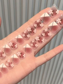 Stiker Kuku Kaki Gel Semi-Kering Musim Panas Terbaru, Desain Berkilau, Stok Tersedia Grosir, Tahan Air dan Tahan Lama - Baby Pink - View 6