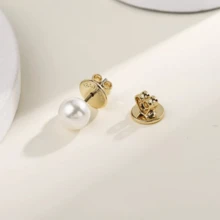 2/4/6Pcs Round Smooth Earring Backs, Non-Slip Ear Plugs, Anti-Sag Earring Post Fixers Replacement Parts, Earring Backs - Multicolor - View 12