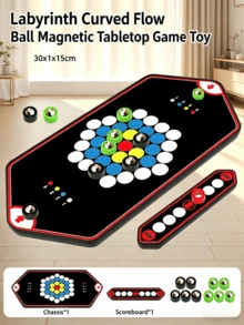 Curved Ball Magnetic Battle Game, Dual-Player Physical Launching Board Game, Interactive Party Entertainment Prop To Enhance Party Atmosphere And Christmas Carnival, Used For Logic Thinking, Strategic Thinking And Concentration Training, Educational Tabletop Game, Holiday Party Parent-Child Interactive Game, Suitable For Boys And Girls, Halloween, Christmas, Birthday Holiday Gift - Multicolor - View 11