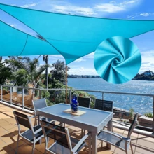 1pc Triangular Sun Shade Sail, Heavy Duty Synthetic Fiber Shade Cloth, Curved Edge Design, With Stainless Steel D-Rings, Suitable For Patio And Outdoor Use - Multicolor - View 13