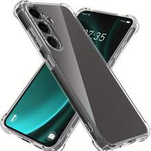 Galaxy 透明氣墊防震手機殼 1.5mm 加厚四角氣囊 鏡頭加高保護 TPU 軟殼 - 無色 - 查看 3