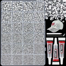 Handmade Craft Resin Rhinestones, Silver 2-6mm Non-Hotfix Flat Back Gemstones, DIY Handmade, Clothing, Tumbler, Mug, Shoes, Fabric Decoration Art Shiny Crystals - Set - View 7