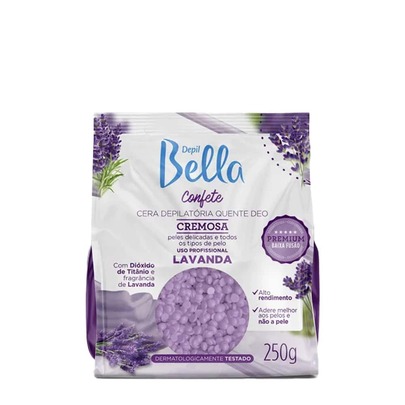 Cera Depilação Confete Quente Lavanda 250g Alto Rendimento Depil Bella