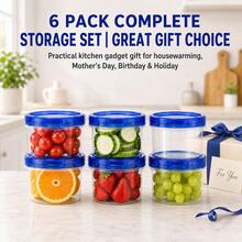 6 piezas de recipientes de almacenamiento para cupcakes de 16 oz con tapas giratorias, cajas herméticas para postres - transparente - Ver 10