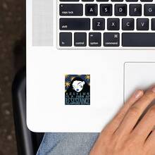 1pc/3pcs Navy Blue Star Closed Eyes Long Hair Girl RESTING IS A FORM OF RESISTANCE Text Sticker, Waterproof No Residue, Suitable For Tumbler Water Bottle, Phone Case, Laptop, Planner Book, Desk, Luggage, Cool Female Power Style, Versatile Decorative Sticker For Girls DIY - Vinyl - View 7