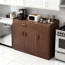 Kitchen Sideboard With Large Storage Capacity, Dining Room Sideboard With Drawer For Small Appliances - Mocha Brown - View 9