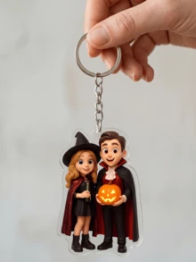 Custom Photo Keychain, Personalized Acrylic Keychain For Halloween - Multicolor - View 6