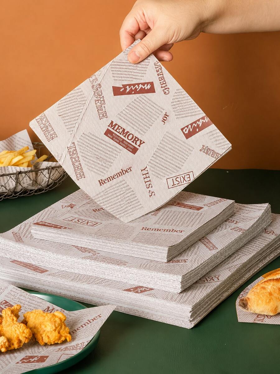 150/100/10 Sheets Wrapping Paper, Baking Paper, Oil-Absorbing Paper, BBQ Mat Paper, Table Napkins, Decorative Paper, Dining Paper, Suitable For Restaurant/Home/Wedding/Party/Holiday Gathering/Outdoor/Back To School Season - Multicolor - View 1