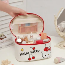 官方授權 Sanrio 系列彩色 PU 化妝包，可愛手提包與手拿包，適合存放化妝品、珠寶與個人用品，旅行方便攜帶 - 查看 4