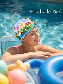 Topi Renang Poliester Unisex Dewasa Pria Wanita Cepat Kering Bernapas Elastis Kain Lembut Topi Renang Anti Selip Ringan Nyaman Topi Mandi Portabel Untuk Kolam Renang Latihan Menyelam Pantai Spa Olahraga Air - MultiWarna - View 11