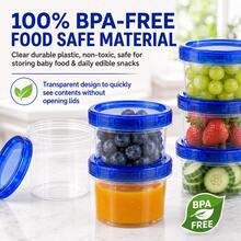 6 piezas de recipientes de almacenamiento para cupcakes de 16 oz con tapas giratorias, cajas herméticas para postres - transparente - Ver 3