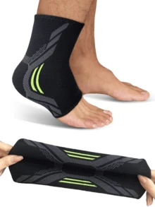 1 pieza Mangas de compresión para soporte de tobillo para hombres y mujeres, protector de tobillo para deporte diario, entrenamiento, levantamiento de pesas, fitness, ciclismo, yoga, pilates, camping, senderismo, caminata, baloncesto, béisbol, tobillera, accesorios de gimnasio - Multicolor - Ver 3