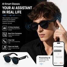 نظارات ذكية SENBONO مع كاميرا HD بدقة 8 ميجابكسل، نظارات صوتية بلوتوث، مكبر صوت وميكروفون مدمج، تدعم تسجيل الفيديو والتقاط الصور بدون استخدام اليدين، متوافقة مع نظام iOS/Android، مناسبة للرجال والنساء - مشاهدة 3