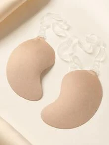 Invisible Push-Up Bra - Strapless Transparent Halter Neck Style, Suitable For Backless Dresses And Wedding Gowns, Recommended To Buy One Size Larger Than Usual - Apricot - View 3
