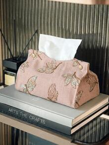 Elegant Embroidered Tissue Box, Dragonfly & Butterfly Pattern Sequin Tissue Storage Bag, High-End Large Capacity Storage Bag, Bathroom Bedroom Home Essential Toilet Paper Storage Box, Car Tissue Box, Decorative Tissue Box - Multicolor - View 13