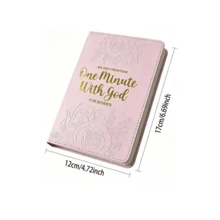 1本 One Minute WITH GOD 女性專用 365天每日禱告粉色皮革日記本 文具用品 - A - 查看 5