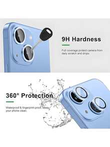 XINHONGYU 6pcs Glitter Lens Protector Case Compatible With IPhone 16 15 14 13 12 11 Pro Max - Blue - View 3