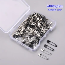 120/240入 多色隨機小安全針 19mm/0.75in 黑色散裝安全針，適用衣物製作、縫紉、珠寶手工、藝術與手工藝，附收納盒 - 多色 - 查看 21