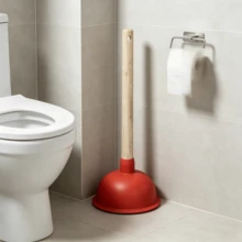 Two-Piece Plumbing Accessory Pack Fitted With Rubber Sealing Heads, Measuring 4.3 Inches And 5.5 Inches For Sink And Drain Use - Red - View 2
