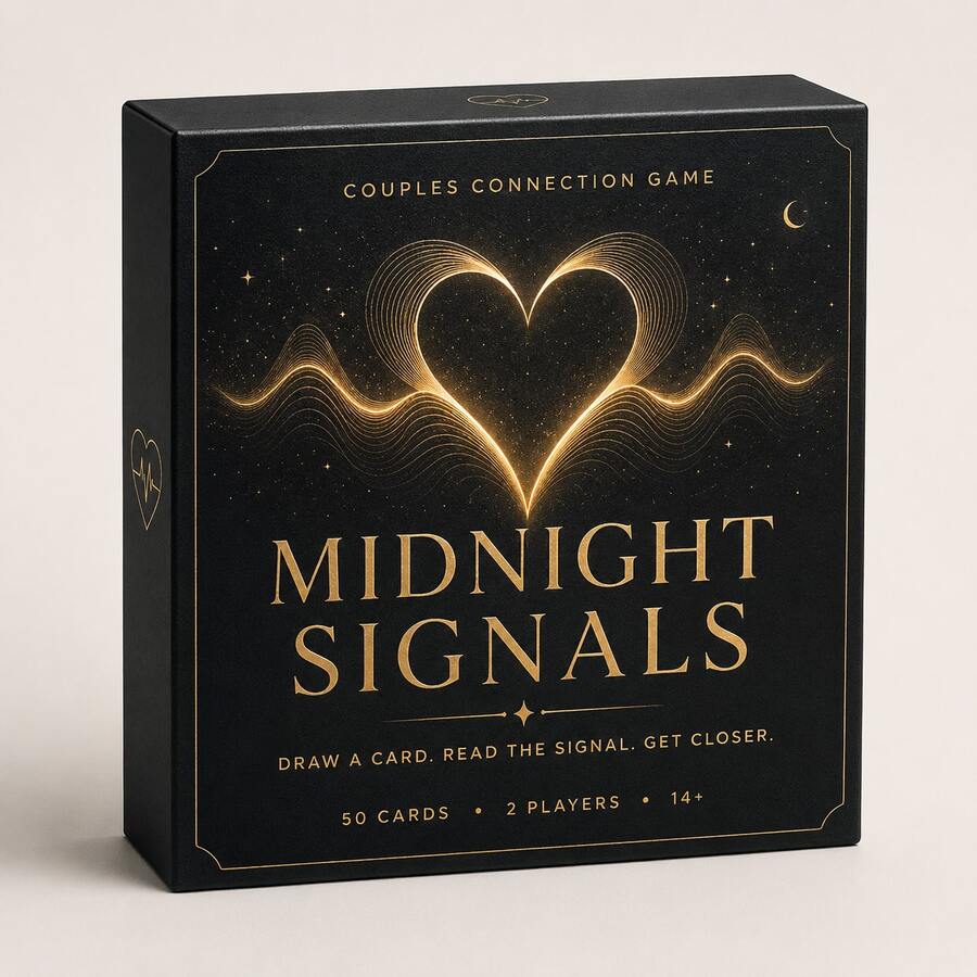 「Midnight Signals」浪漫信號情侶卡牌遊戲，適合情侶親密溝通，返校季、萬聖節、聖誕節浪漫暖場互動遊戲卡